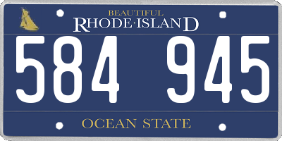 RI license plate 584945