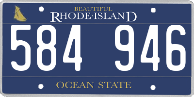RI license plate 584946