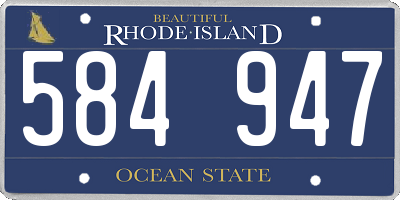 RI license plate 584947