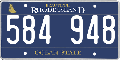 RI license plate 584948