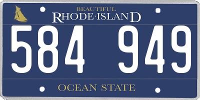 RI license plate 584949