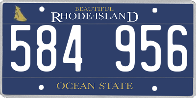 RI license plate 584956