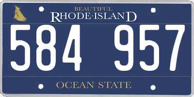 RI license plate 584957