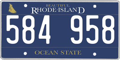 RI license plate 584958