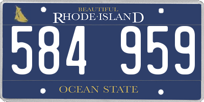 RI license plate 584959