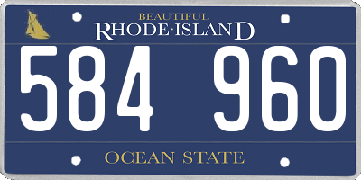 RI license plate 584960