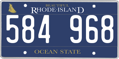 RI license plate 584968