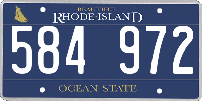 RI license plate 584972