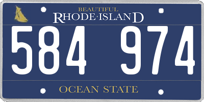 RI license plate 584974