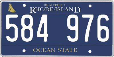 RI license plate 584976