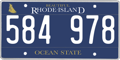 RI license plate 584978