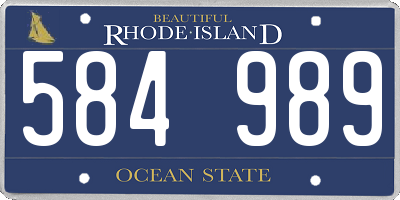 RI license plate 584989