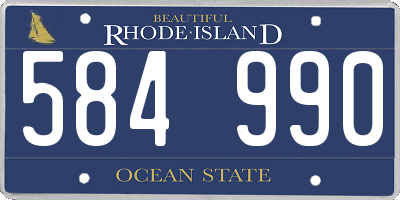 RI license plate 584990