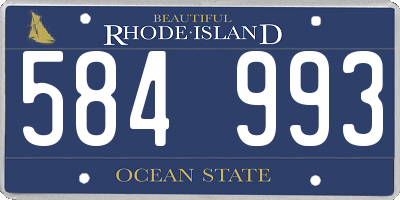 RI license plate 584993