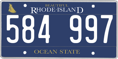 RI license plate 584997