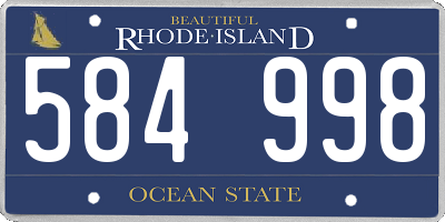 RI license plate 584998