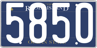 RI license plate 5850