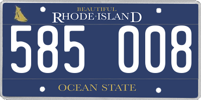 RI license plate 585008