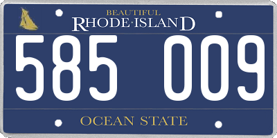 RI license plate 585009