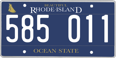 RI license plate 585011