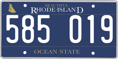 RI license plate 585019