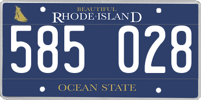 RI license plate 585028