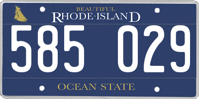 RI license plate 585029