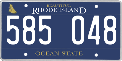 RI license plate 585048