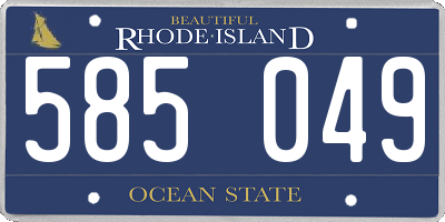 RI license plate 585049