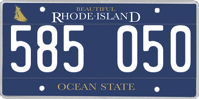 RI license plate 585050