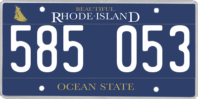 RI license plate 585053