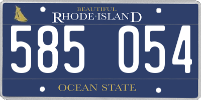 RI license plate 585054