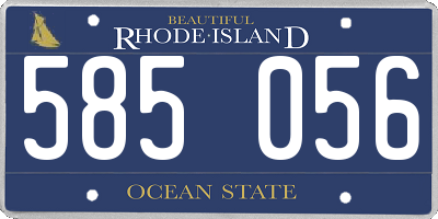 RI license plate 585056