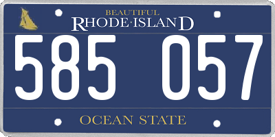 RI license plate 585057