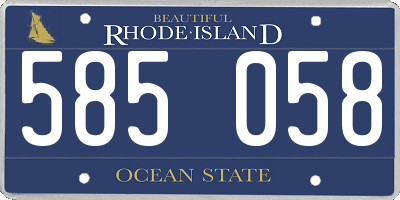 RI license plate 585058