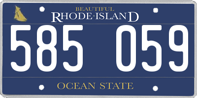 RI license plate 585059