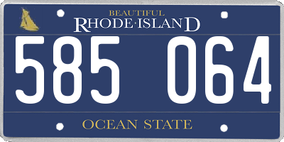 RI license plate 585064