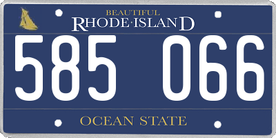 RI license plate 585066