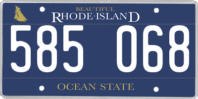 RI license plate 585068