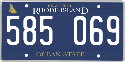 RI license plate 585069