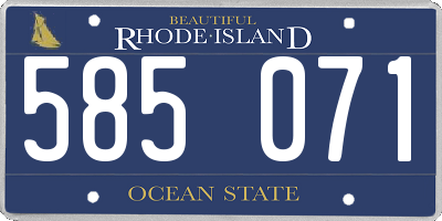 RI license plate 585071