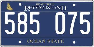 RI license plate 585075