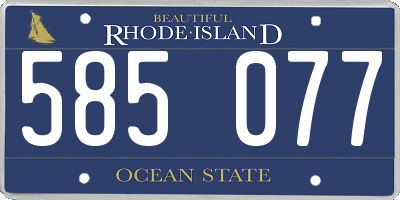 RI license plate 585077