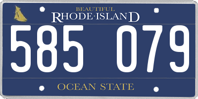 RI license plate 585079