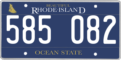 RI license plate 585082