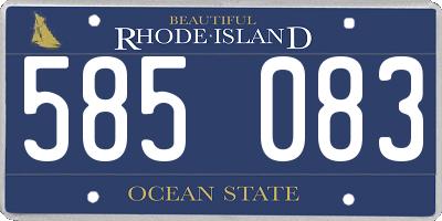 RI license plate 585083