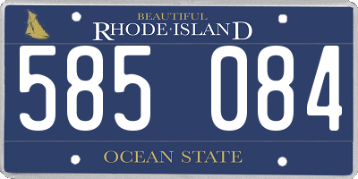 RI license plate 585084