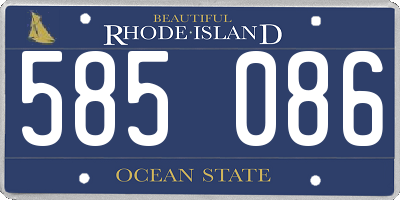 RI license plate 585086