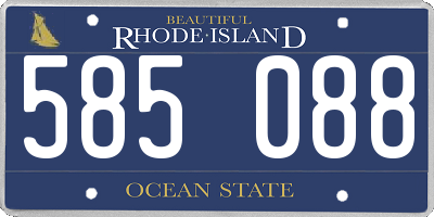 RI license plate 585088