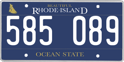 RI license plate 585089